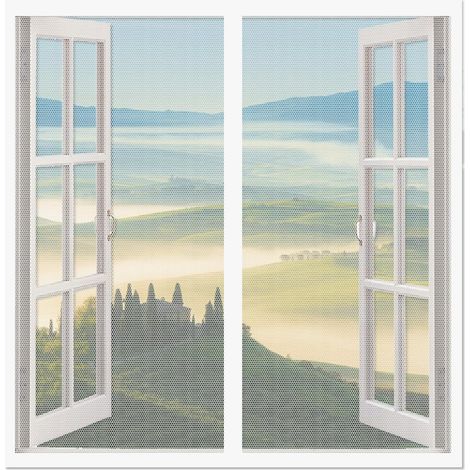 Moustiquaire Porte Fenetre 59 x 115 cm Magnétique Moustiquaire Porte Facile à Installer Sans Perçage pour Fenêtres Ou, Blanc (1/5)