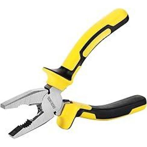 Pince combinée DOWELL pour électriciens, coupe-fils, 15 cm, construction robuste en acier nickel-chrome et poignée professionnelle