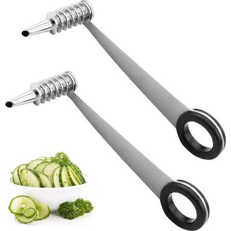 Spiralschneider aus Edelstahl, Spiralschneider aus Edelstahl für Gemüse, Piranha-Spiralschneider, tragbarer Kartoffelspiralschneider (1/5)