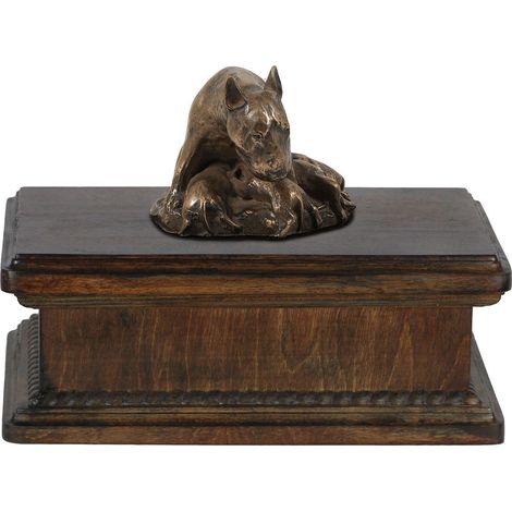 Urne funéraire Bull Terrier, Bull Terrier V - urne classique avec statuette, urne élégante avec un chien par Art-Dog (1/5)