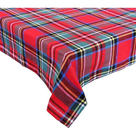 Tovaglia rettangolare 150x300 cm cotone rosso (1/2)