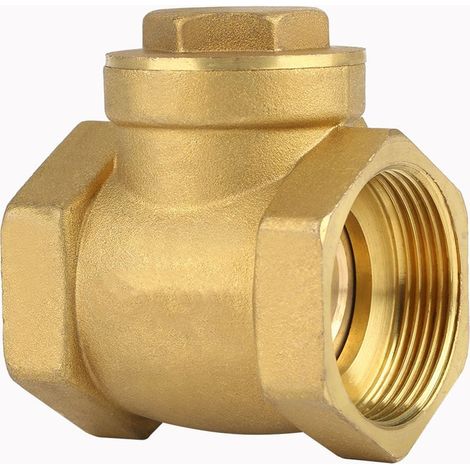Clapet anti-retour à battant en laiton, filetage femelle DN32, 232PSI, empêche le reflux d'eau (1/5)