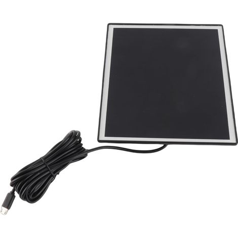 Panneau Solaire 10W avec Chargeur USB Micro/Type-C IP65 pour Caméra Sécurité - Monocrystalline Silicon, Bracket 360° Rotatable, Cable 9.84ft, Couleur Noir ou Blanc