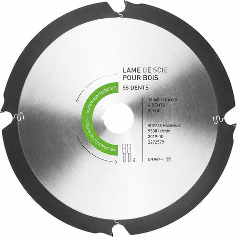Lame de scie circulaire diamantée 201910 pour scie plongeante TS 55 R 201910 55r 1 kg – Livraison gratuite