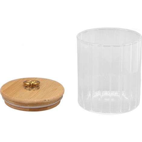 Bocal de conservation en verre transparent, étanche à l'humidité, avec couvercle hermétique, pour thé, café, sucre, fruits secs, 500 ml