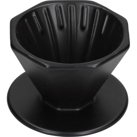 Filtre à café en céramique, pratique, fiable, élégant, portable, format simple, pour café filtre, noir (1/5)