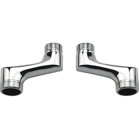 Raccord Excentré Mitigeur Bain Douche, Laiton Coudé Réducteur, Bras Pivotant Réglable, 1/2 3/4, WC, Chrome A (1/2)