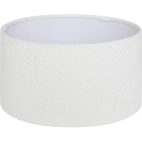 Abat Jour en Tissu Bouclette "Beline" 40cm Blanc (1/5)