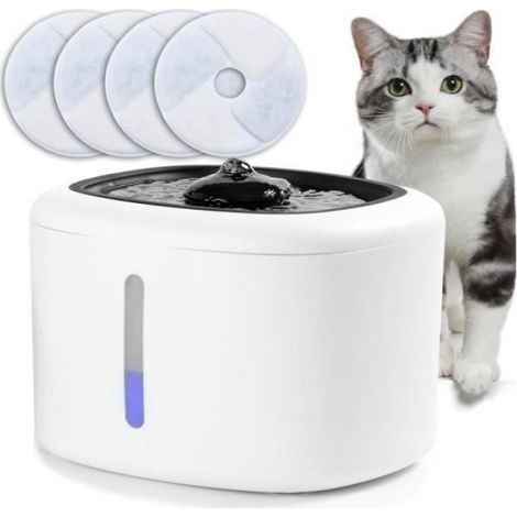 Lot de 8 filtres de fontaine à eau pour chat compatibles avec fontaine à eau - Cartouches filtrantes de rechange de 11 cm (1/3)
