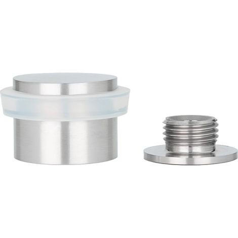 Butée De Porte 28 x 20 mm Base filetée Caoutchouc Blanc Acier Inoxydable Finition Mate Outils, Vis + Cheville De Fixation Compris Mod. I-199/24-BCBAM, 04019924BCBAM (1/5)