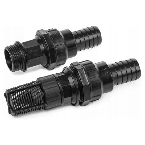 Set conexión mangueras de aspiración 1", filtro de succión + conector para bomba, protección contra residuos, instalación rápida, uso agrícola y doméstico, resistente