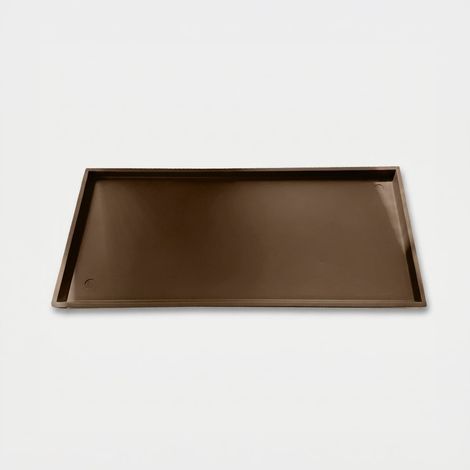 Sottovaso rettangolare per esterno in LLDPE - Marrone (1/2)