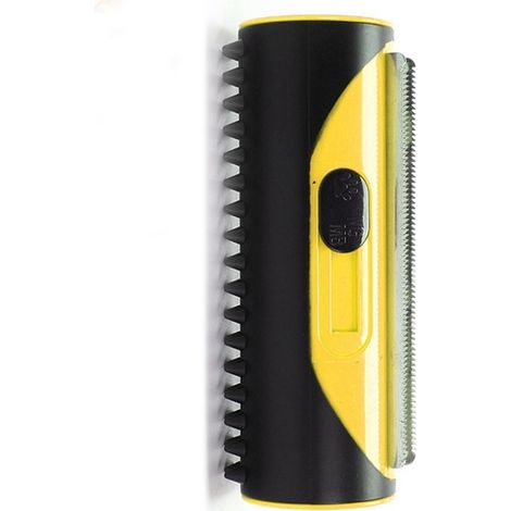 Peigne pour enlever les poils d'animaux (jaune) - Peigne de base pour animaux - Ensemble de peignes à double lame - Brosse pour chien adaptée à tous les types de poils - Lame double face (1/5)
