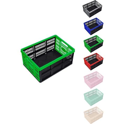 Caja Plegable de 32 Litros para Almacenamiento Resistente y Compacta Ideal para Organización en Hogar y Oficina 48x35cm