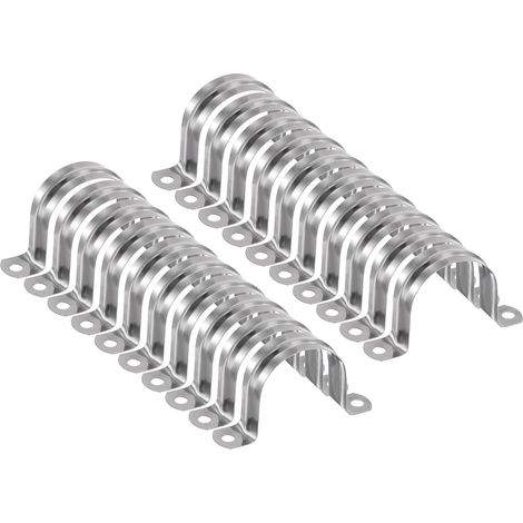 20pcs Bride Conduit 1 3/4 Pouce 45mm, Collier M45 Pour Tube, Attache Rigide Pour Tuyau En Acier Inoxydable, Support En U Avec Deux Trou Pour Fixation De Tuyau Tube Gaine Fil Cordon (1/5)