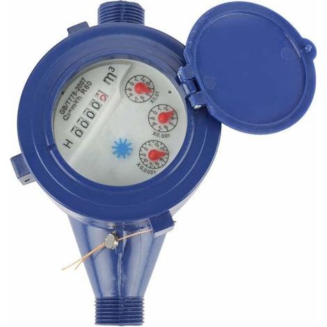Medidor de agua: medidor de flujo inteligente de plástico, dispositivo de sobremesa sencillo para medir el flujo de agua en el hogar y el jardín. (1/5)