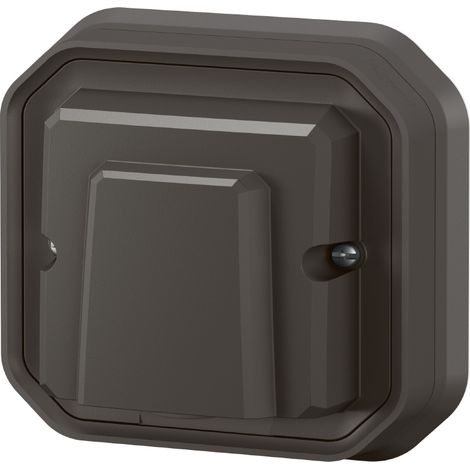 SORTIE DE CÂBLE ÉTANCHE AVEC SERRE CÂBLES Ø5MM À 13MM PLEXO 16A 250V IP55 COMPLÈTE FIXATION EN ENCASTRÉ - ANTHRACITE