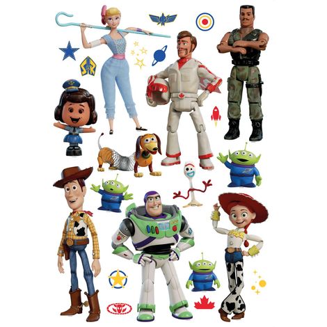 sticker mural Toy Story blanc, vert et bleu - Disney