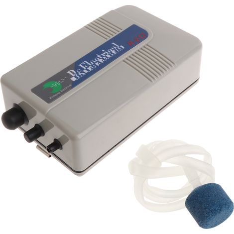 Pompe à air portable et silencieuse pour aquarium et bassin.