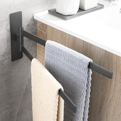 Porte-serviettes pivotant à 180° sans perçage (1/5)