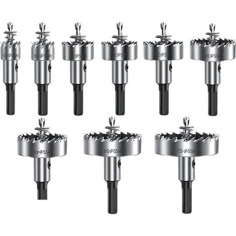 Hochgeschwindigkeitsstahl-Lochsägenbohrer 15-53 mm, Edelstahl-Lochsäge, geeignet zum Schneiden und Bohren von Metalllegierungen und Eisen, 1 Packung (19 mm)