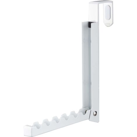 Portemanteau de porte rabattable blanc - Gain de place, design moderne et fonctionnel - Idéal pour entrée, chambre ou bureau (1/5)
