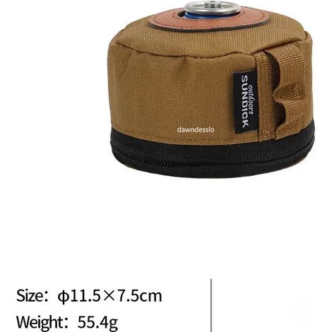 Housse de protection pour bidon d'essence de camping, étui pour bouteille de gaz, housse de protection pour bouteille d'air comprimé, boîte à mouchoirs avec poche latérale, étui pour cartouche de gaz, (1/2)