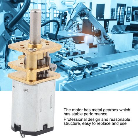 Moteur à engrenages métallique GA12‑N20 DC 3V, réduction de vitesse 15‑1000 RPM, haute qualité pour applications durables. (1/5)
