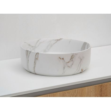 Lavabo sobre encimera RIHO Livit Marble, redondo, 346x346x114mm,