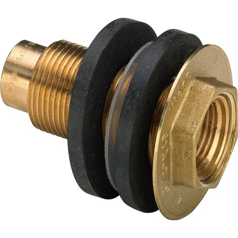 Viega traversée de paroi, d 15mm, L 55, Rp 1/2 bronze rouge modèle 3427.2, 448745