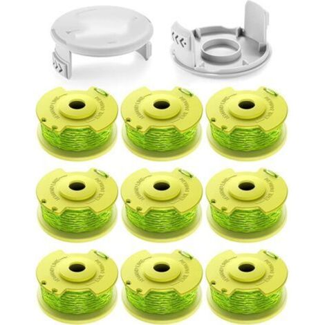 Suitable for RYOBI lawnmower accessories, AC80RL3/AC14HCA grass cutting head, grass cutting line (9 spools, 2 covers)