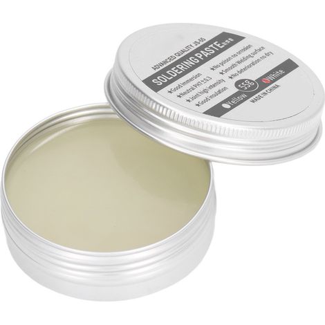 Pâte à souder à la colophane, flux de soudure basse température sans nettoyage, accessoires de soudage, blanche, 55 g (1/5)