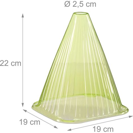 Lot de 2 cloches à salade protection jeunes plantes 22 x 19 x 19 cm en PVC vert 130016958 (1/2)