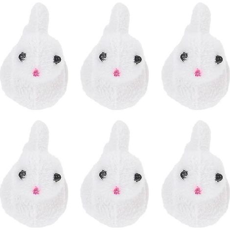 Lot de 6 poupées lapin floquées (1/3)
