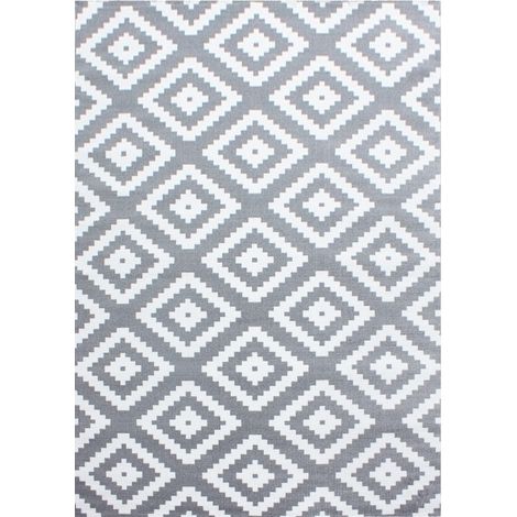 SCANDINAVE Tapis Nordic à Losanges (Gris - 120x170cm) (1/5)