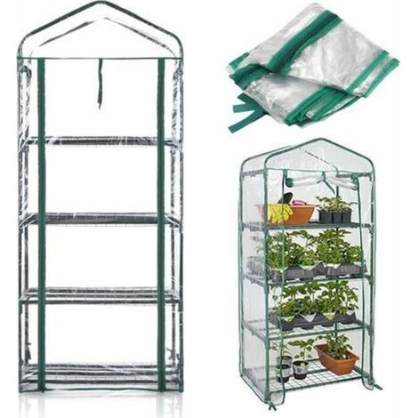 4-Tier Garden Greenhouse Cover 155x69x49cm Durable Plant Cover Insect Protection (1/5)