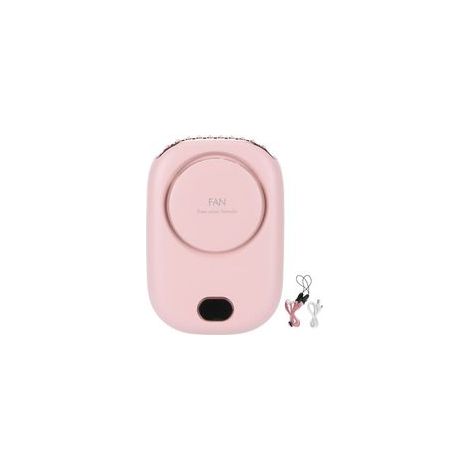 Mini-Ventilator, tragbar, USB-aufladbar, blattloser Nackenventilator für Outdoor-Sport und Reisen, Pink (1/5)