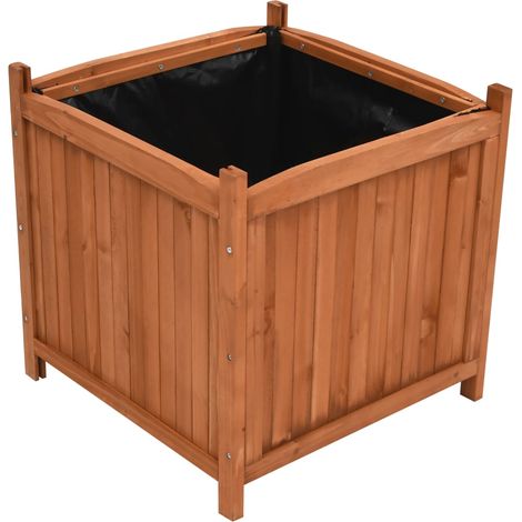 INLIFE Jardinières surélevées 2 pcs 50x50x50 cm Bois de sapin (1/5)