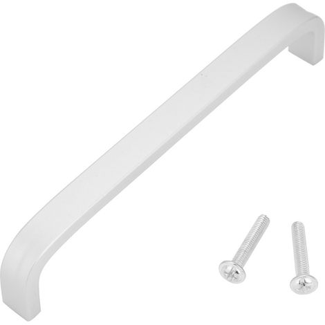 Massiver, 192 mm langer Möbelgriff aus silberfarbenem Aluminium mit verstellbarer Lochbefestigung – schlicht und langlebig (1/5)