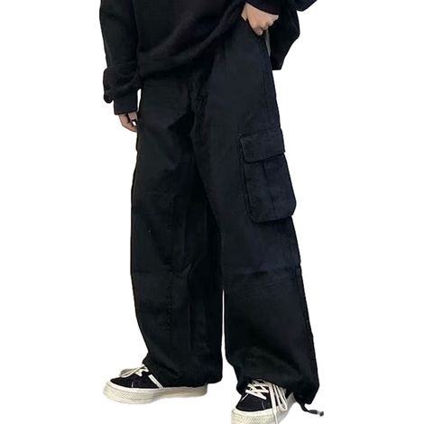 1 pantalon cargo, coupe décontractée, coton noir, taille XL, pour activités extérieures et travail (1/5)