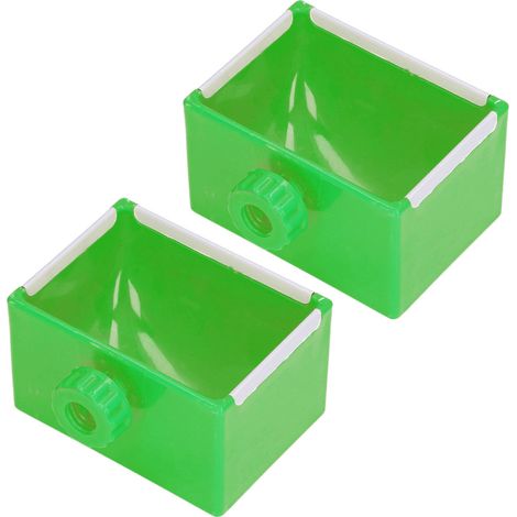 2 unités/vente : gamelle pour petits animaux, accrochable sur cage à hamster, distributeur d’eau et gamelle pour oiseaux, pigeons, écureuils, lapins (indiquer « 2 unités par paquet » lors de la comman (1/4)