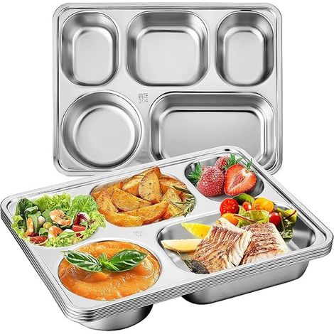 Stainless Steel Divided Meal Trays (1/5)