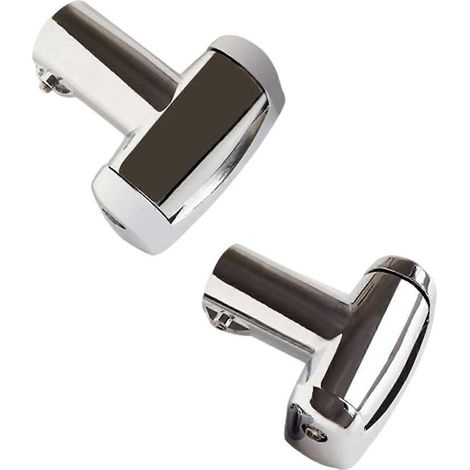 Barre de douche incurvée de 25 mm avec système de fixation pivotant à 360° en alliage de zinc antirouille, pour salle de bain. (1/5)