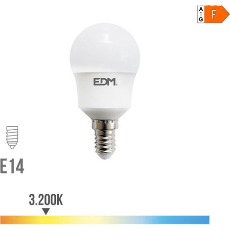 Ampoule Led Sphérique E14 8,5w Lumière Chaude, économique Et Durable - Edm (1/3)