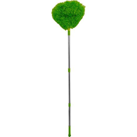 Plumeau de plafond en microfibre à long manche, outil de dépoussiérage à tête inclinée pour hauts plafonds, nettoyeur de pales de ve (1/5)