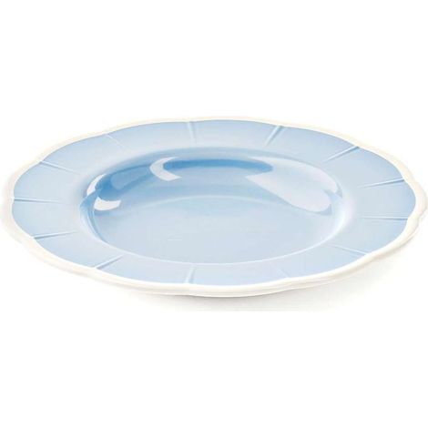 GUZZINI Piatto Fondo Melamina Flora D 24 Cm Table Decor Celeste Polvere (1/2)