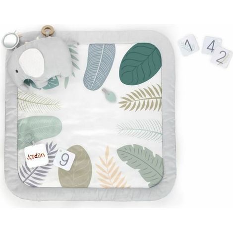 INGENUITY Tappeto da gioco per neonati tutto comfort Piccolo Elefante, 12 schede mese per mese e tabella personalizzabile, regalo per neonati (1/5)