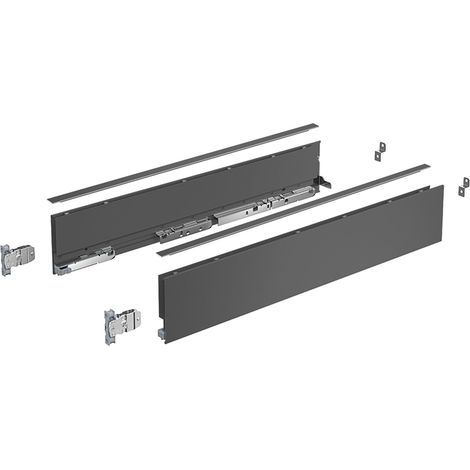 Hettich Zarge AvanTech YOU Set, Höhe 101 mm, NL 400 mm, anthrazit, links und rechts