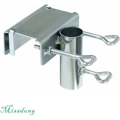 Support de Parasol - Pour Balustrade de Balcon - Fixation par Clip - Compact - Disponible en Plusieurs Couleurs - 1 Pièce (1/4)