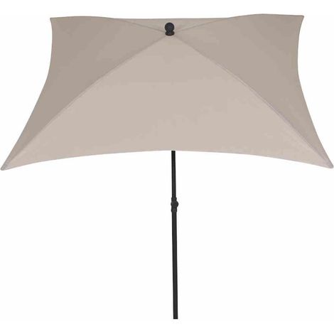 CITY Push Mittelstockschirm 180x180 cm beige Gestell Stahl anthrazit, Bezug 100% Polyester PA-beschichtet, 160g/m² beige, UPF 50+ (1/4)